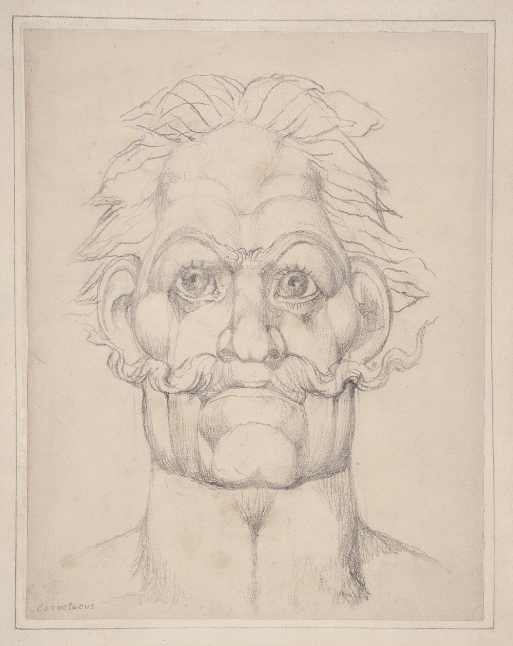 Testa visionaria di Caractacus da William Blake
