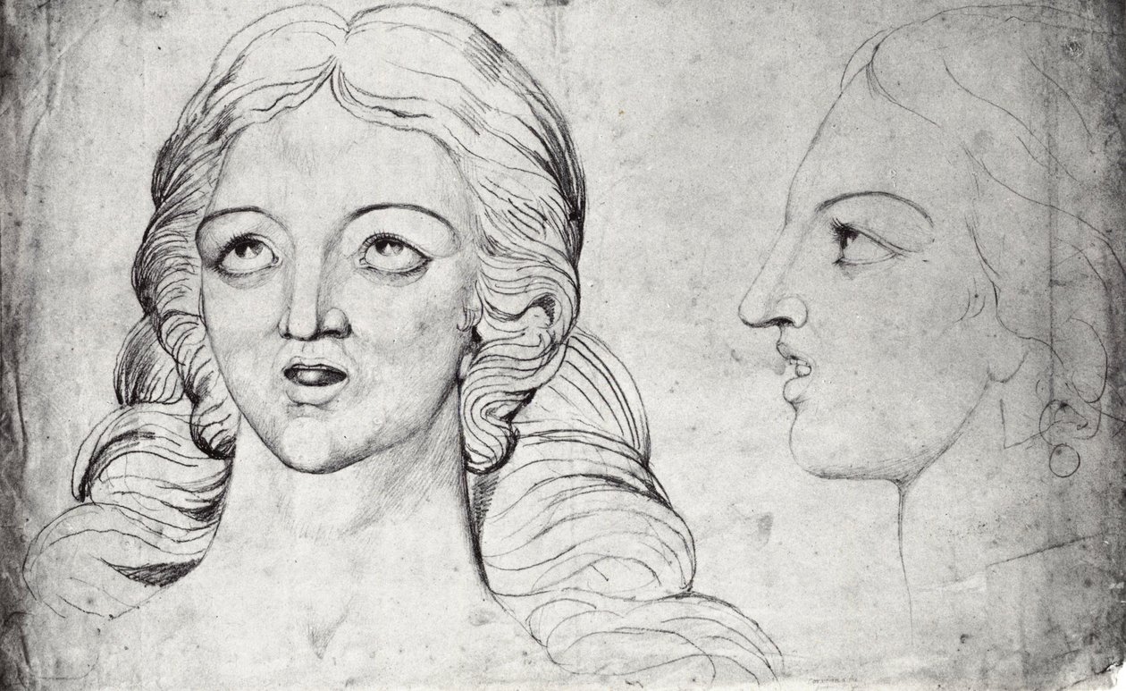 William Blake, Testa Visionaria di Corinna la Tebana c. 1820 da William Blake