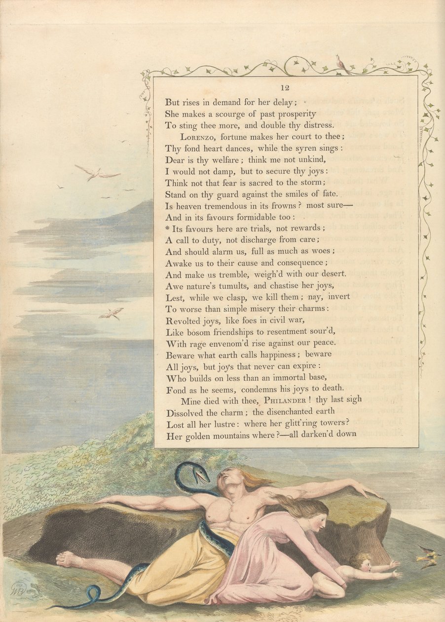 Pensieri notturni di Young, Pagina 12, I suoi favori qui sono prove, non ricompense da William Blake