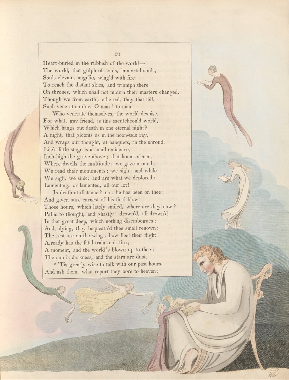 Pensieri notturni di Young, Pagina 31, È molto saggio parlare con le nostre ore passate da William Blake