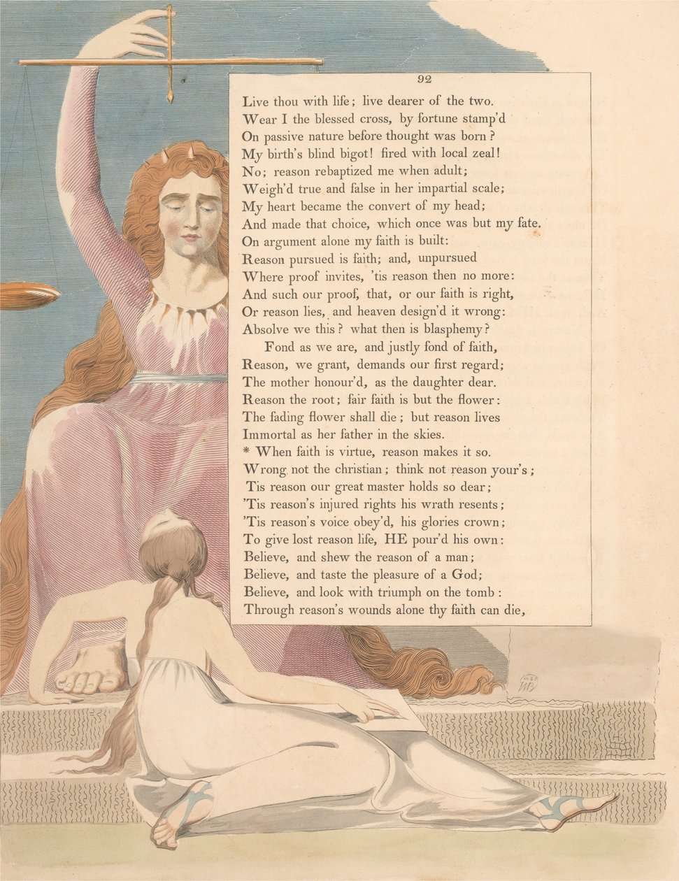 Pensieri notturni di Young, Pagina 92, Quando la fede è virtù, la ragione lo rende così da William Blake