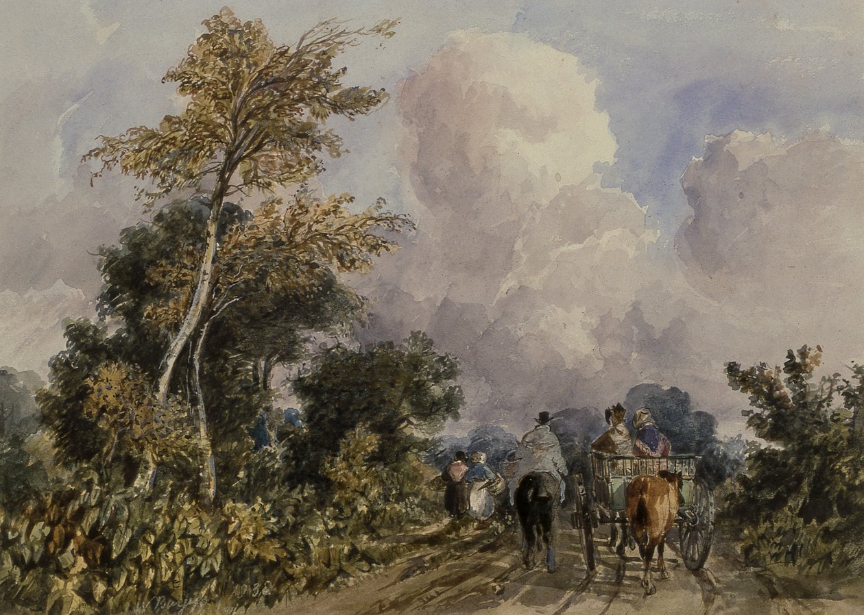 Sulla strada di Deal, vicino a Canterbury, XIX secolo da Henry William Burgess