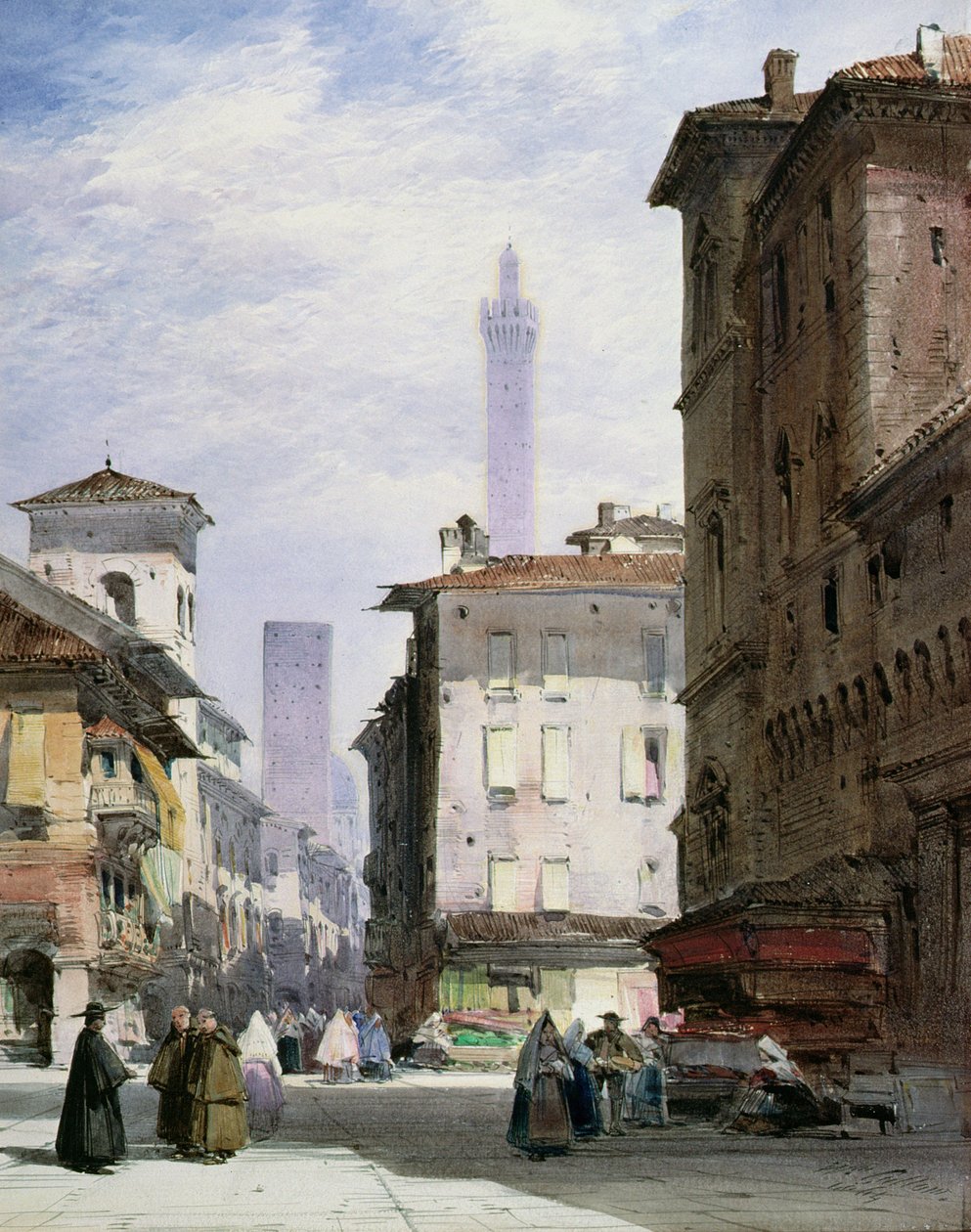 Torre Pendente, Bologna da William Callow