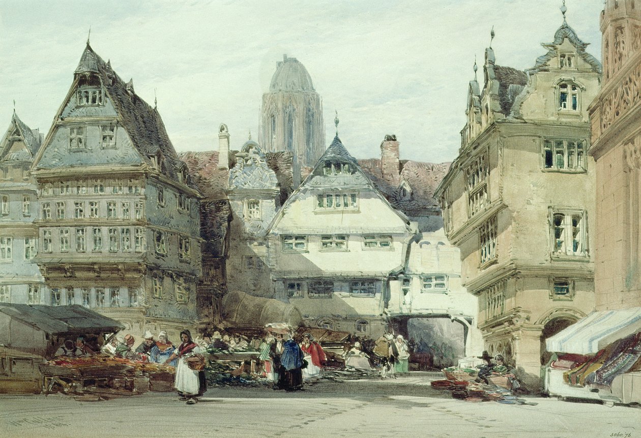 Piazza del Mercato, Francoforte da William Callow