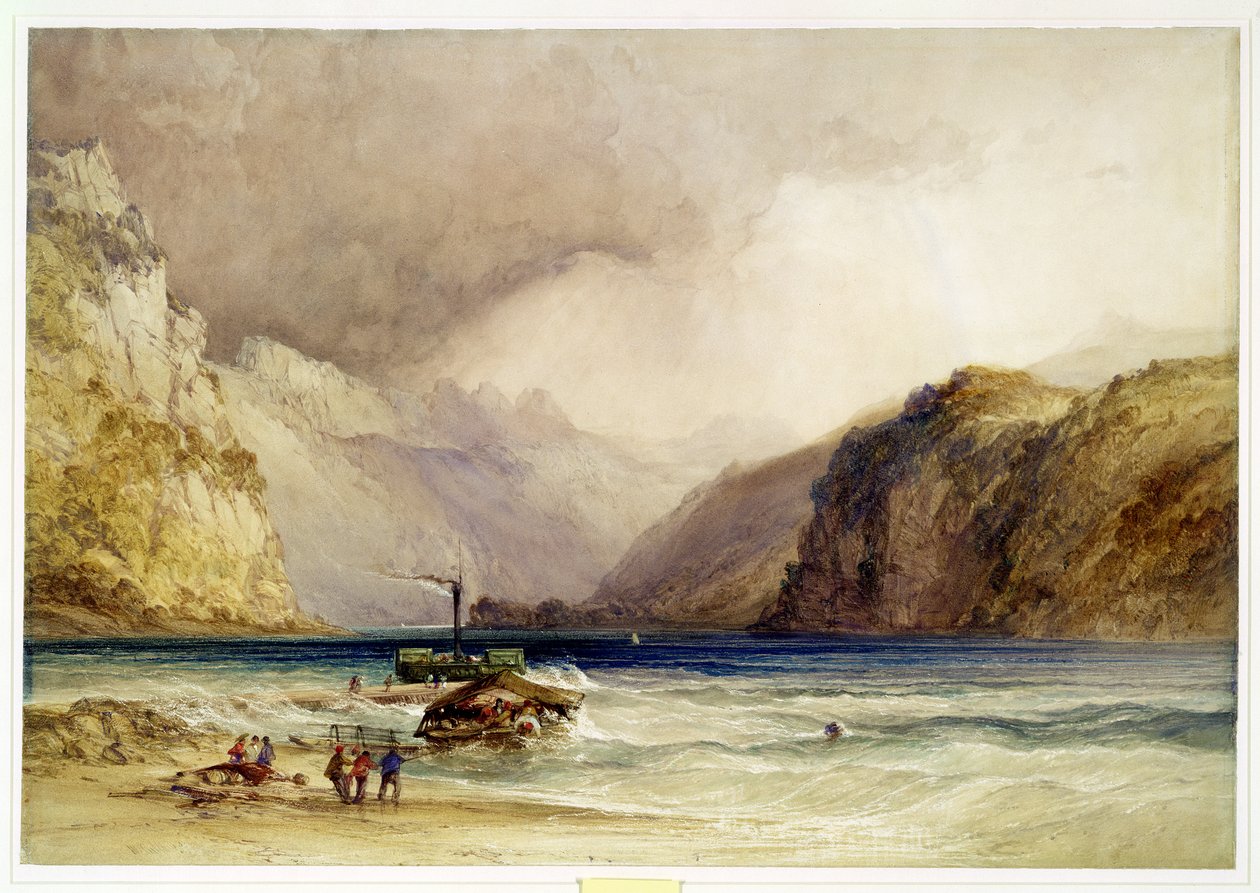 Wallenstadt, da Wesen, Svizzera, 1842 da William Callow