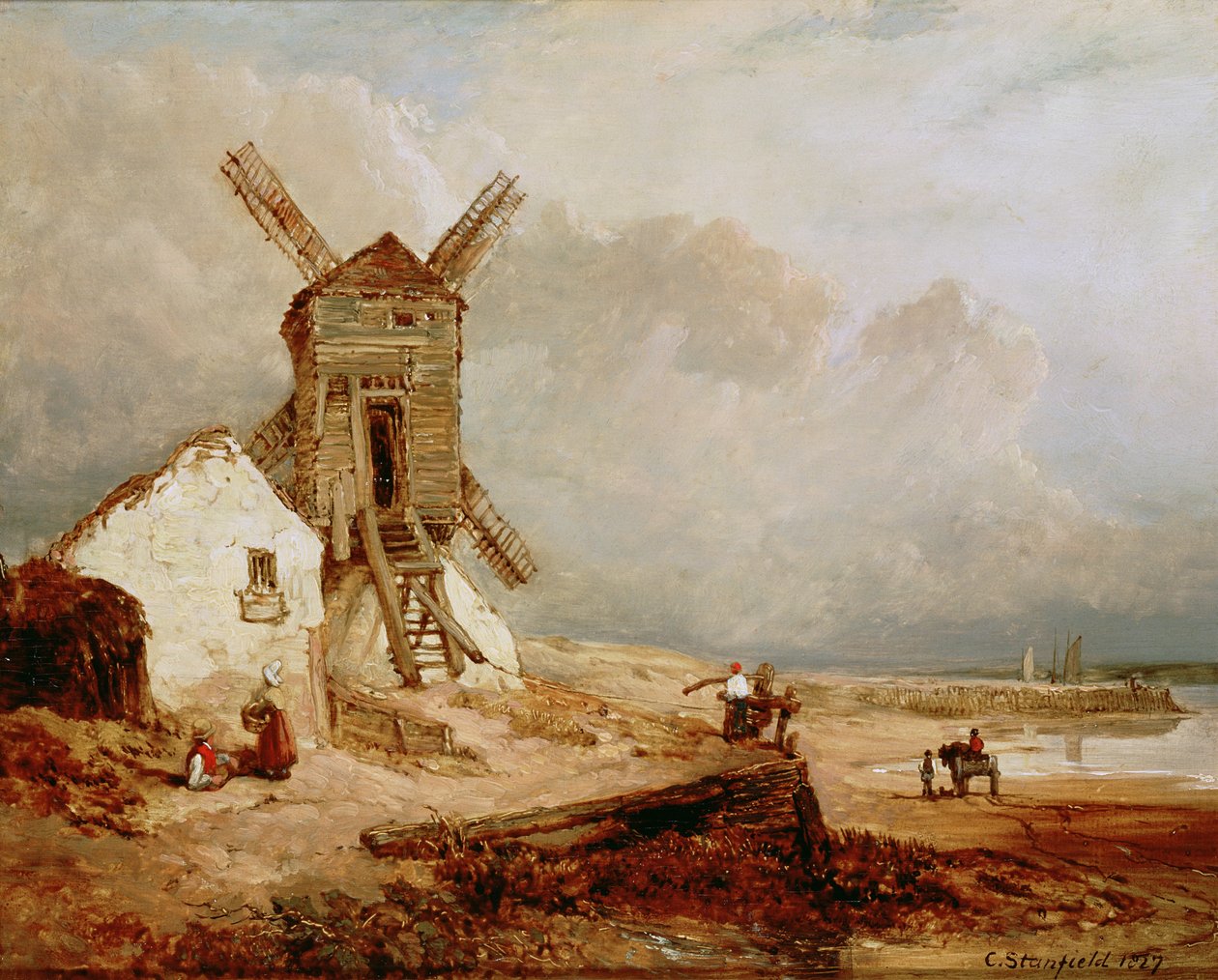 Il mulino a vento, XIX secolo da Clarkson Frederick Stanfield