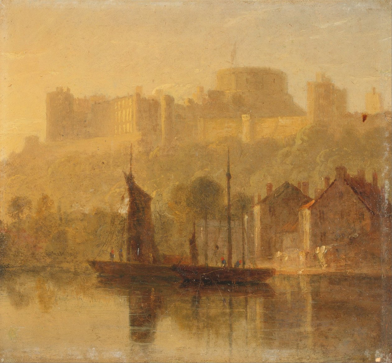 Castello di Windsor dal Tamigi da William Daniell