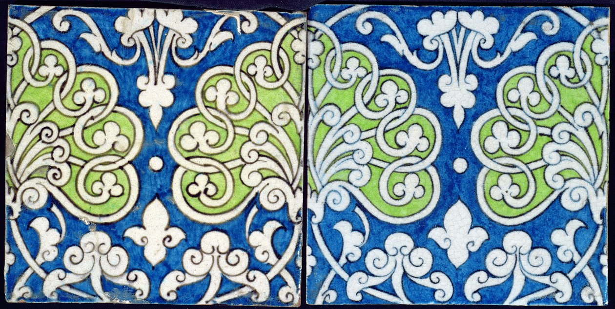 Piastrelle con design in stile persiano da William de Morgan