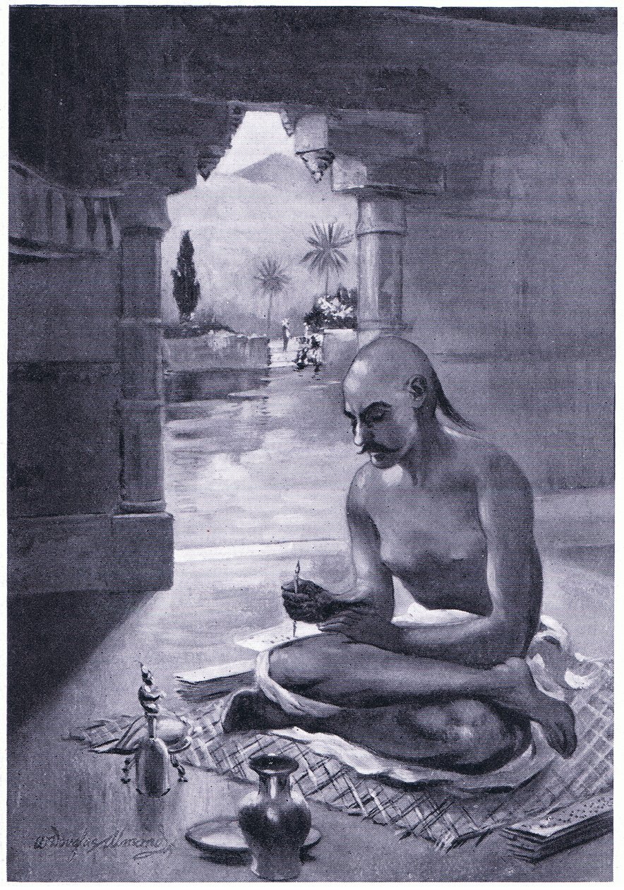 Kalidasa che scrive il 
