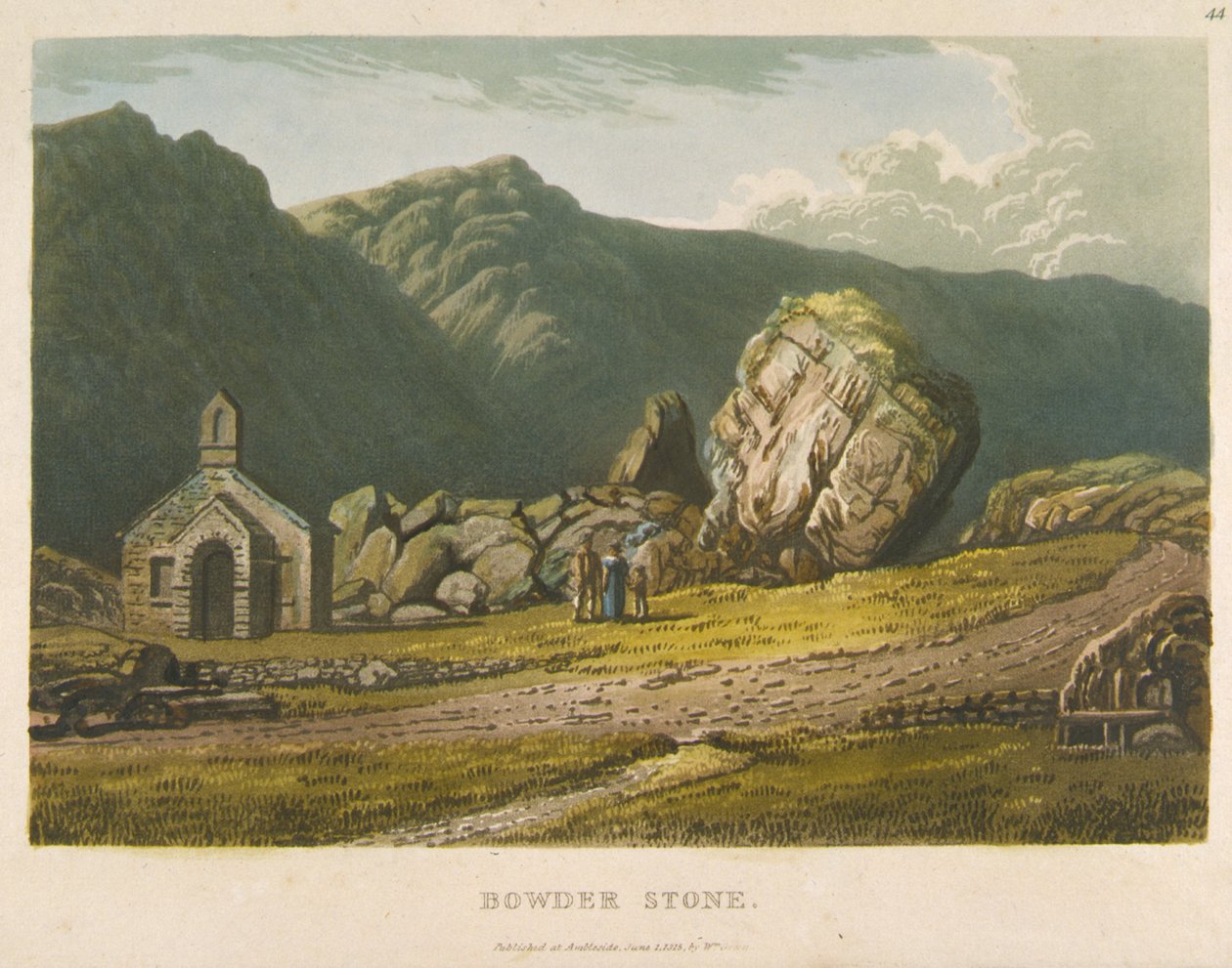 La pietra di Bowder, Keswick, Cumbria da William Green