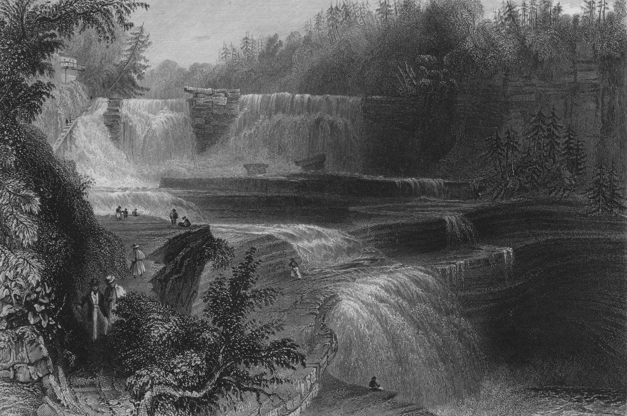 Cascate di Trenton, 1838 da William Henry Bartlett