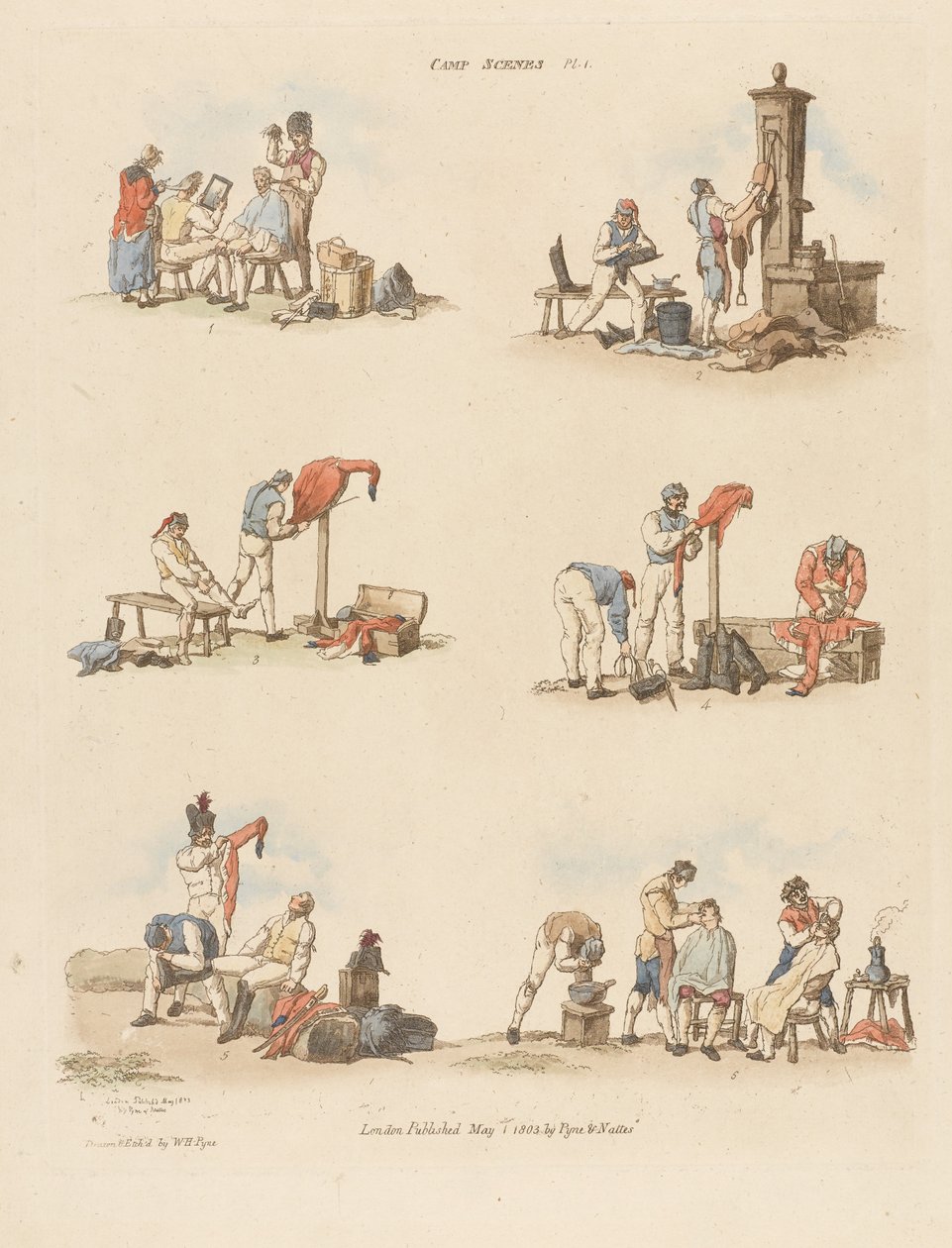 Scene di Campo, 1803 da William Henry after Pyne
