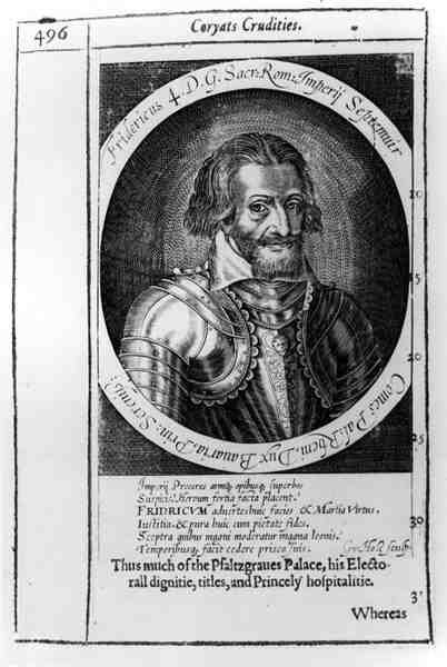 Ritratto di Federico IV (1415-1493), Sacro Romano Imperatore, illustrazione del libro da Coryats Crudities da William Hole