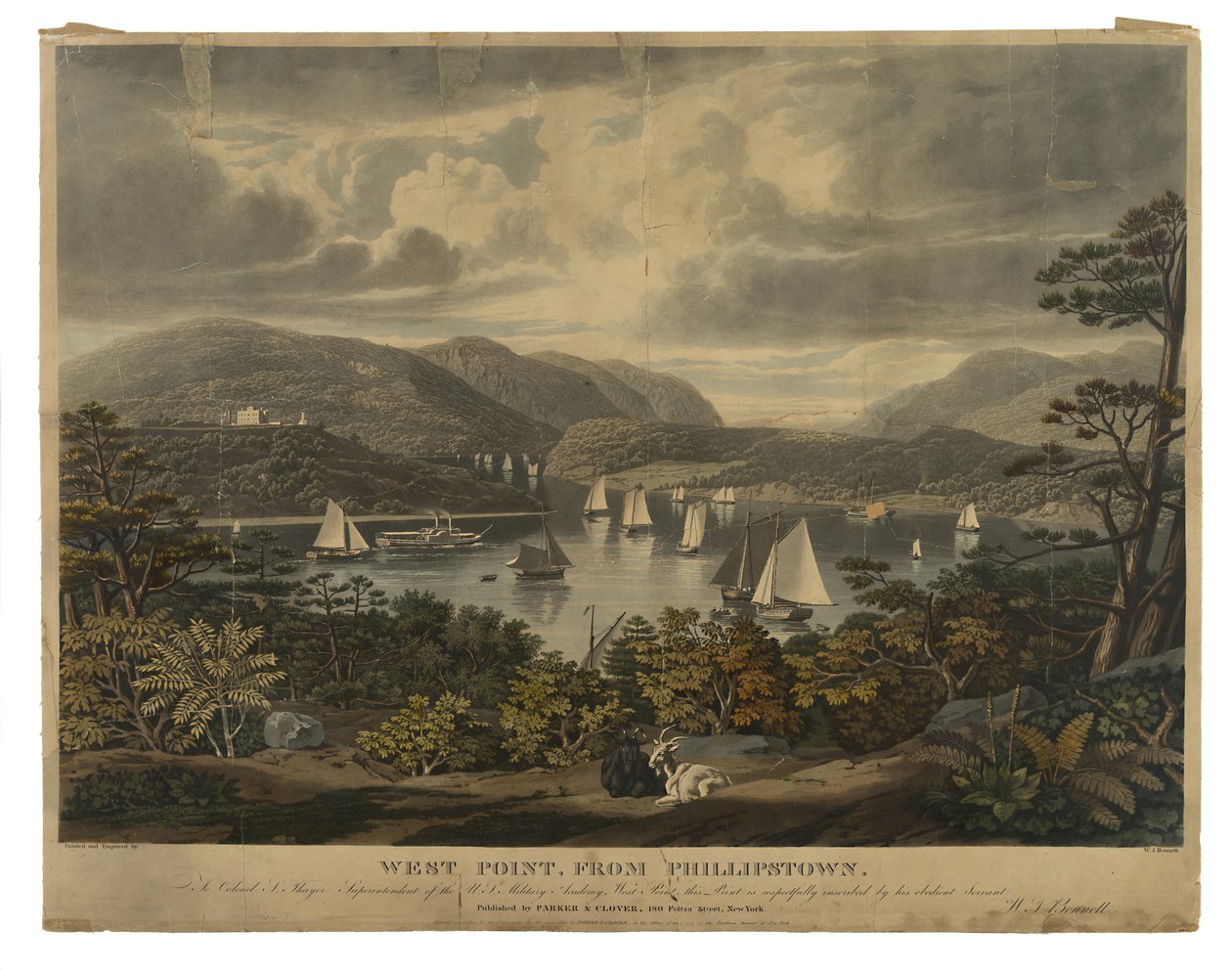 West Point, da Phillipstown, senza data da William James Bennett