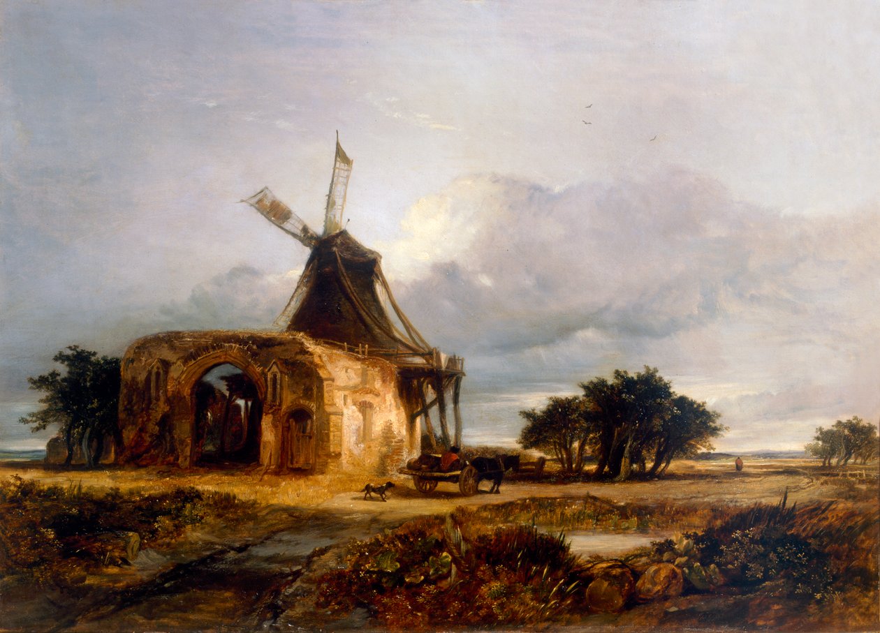 Abbazia e mulino di San Benet, Norfolk, 1833 da William James Muller
