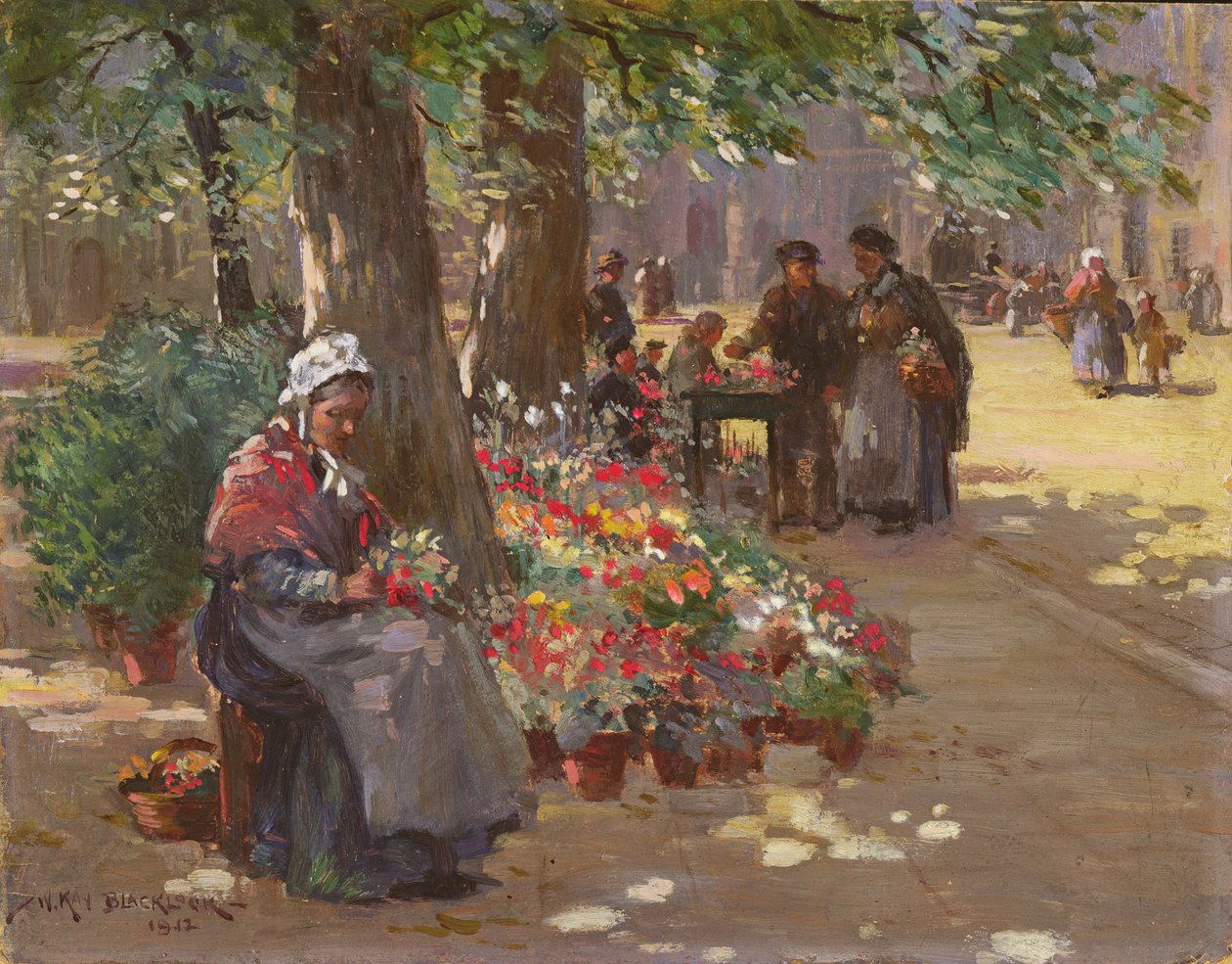 La venditrice di fiori, 1912 da William Kay Blacklock