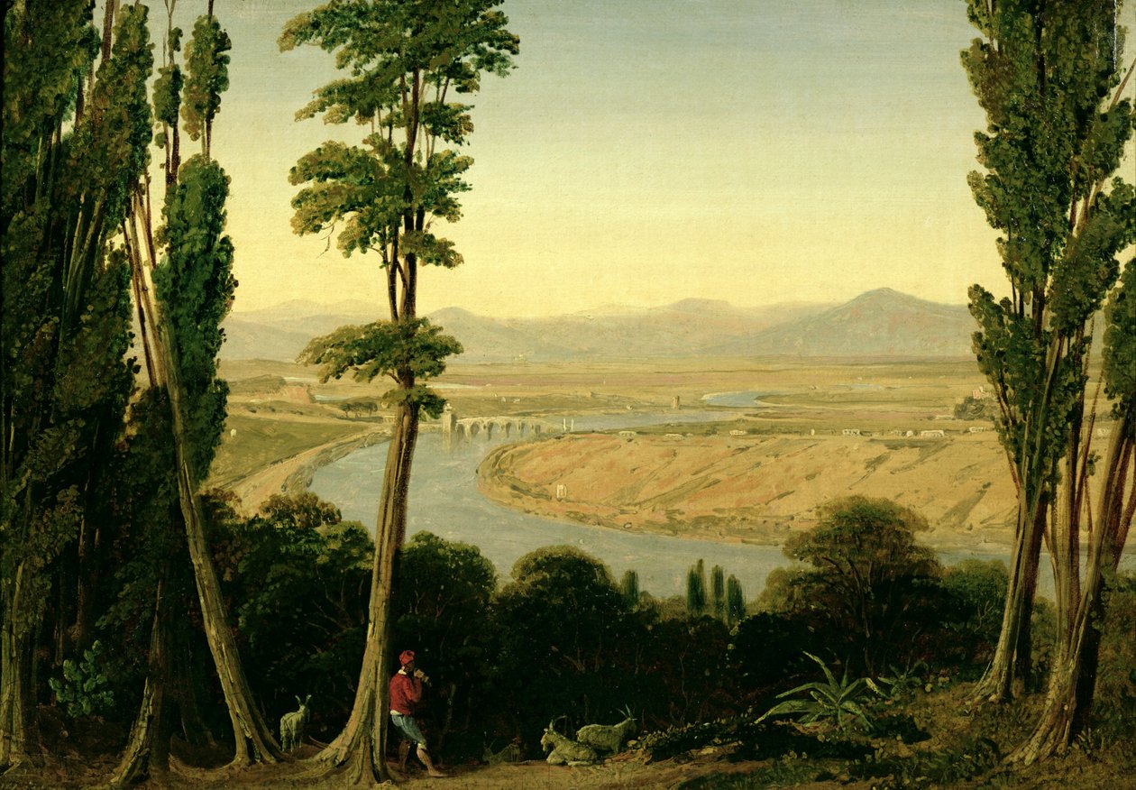 Veduta del Tevere e della campagna romana da Monte Mario, 1829 da William Linton