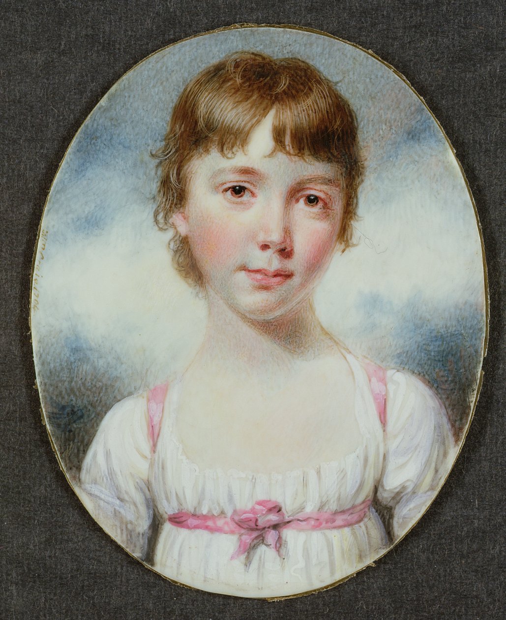 Miniatura di una giovane ragazza da William Marshall Craig