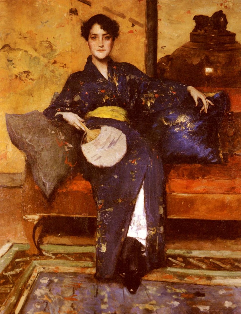 Il kimono blu da William Merritt Chase