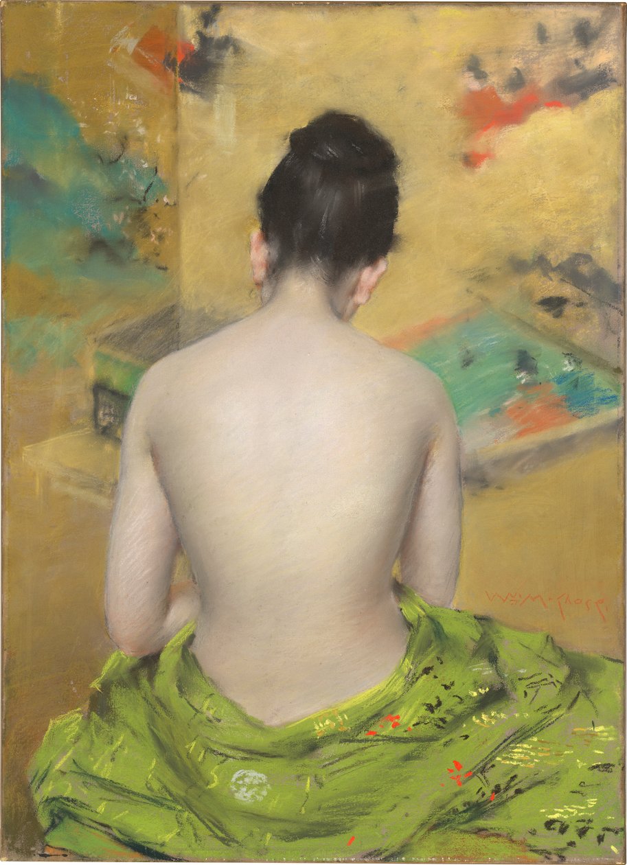 Retro di un nudo da William Merritt Chase