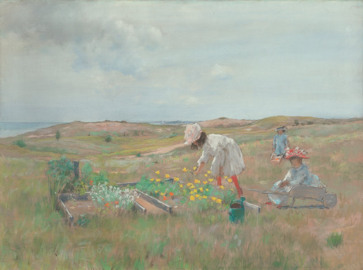 Raccolta di fiori, Shinnecock, Long Island da William Merritt Chase