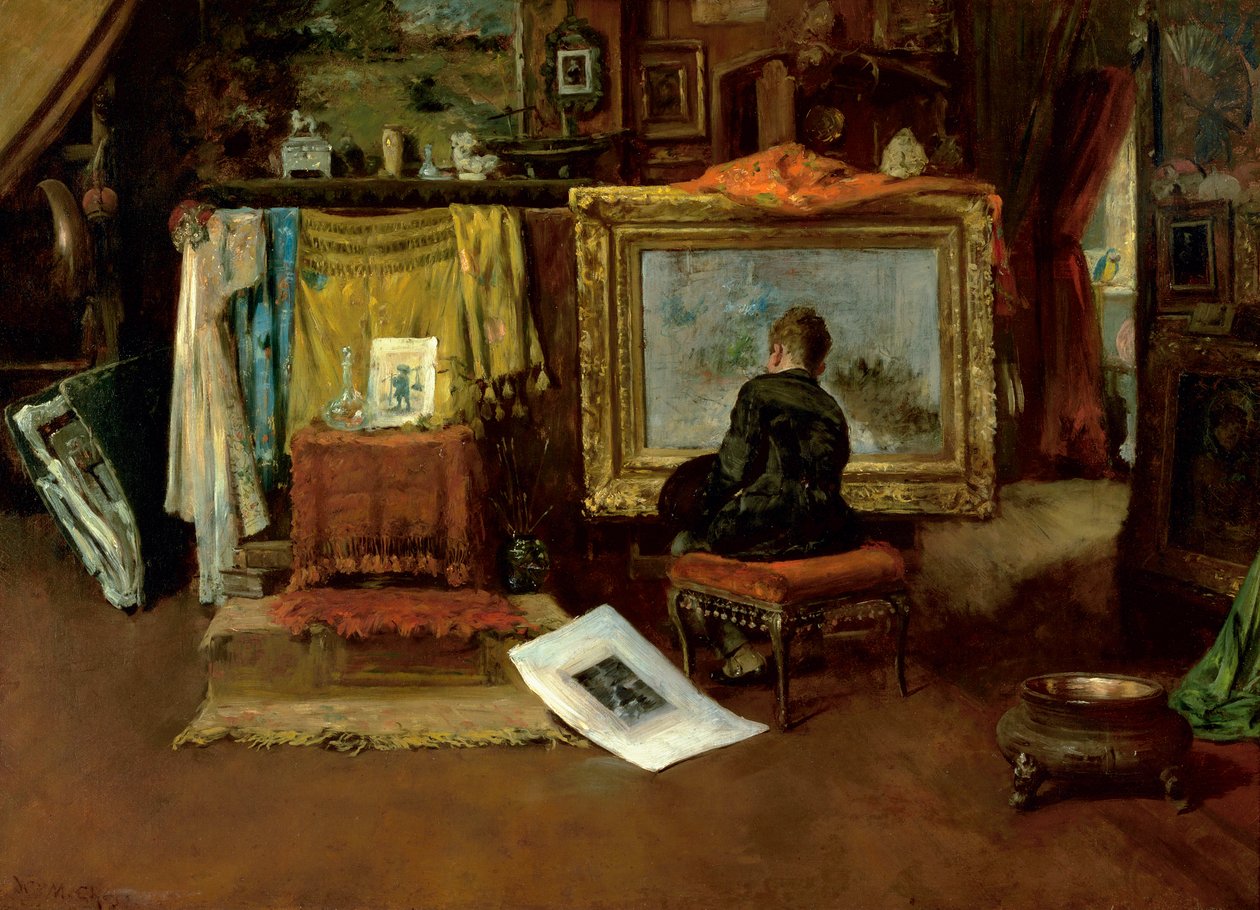 Lo studio interno, Tenth Street, 1882 da William Merritt Chase