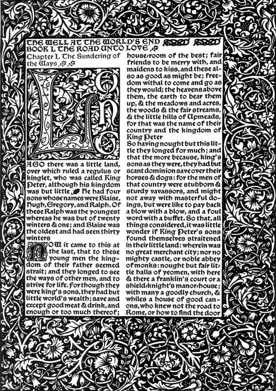 Prima pagina del Capitolo I, tratta da The Well at World