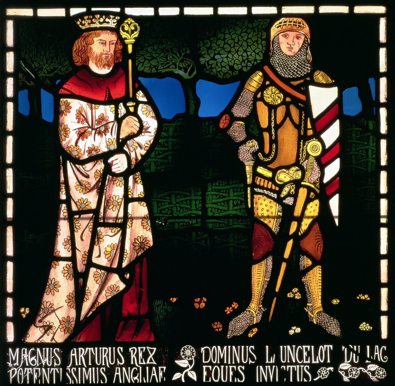 Re Artù e Sir Lancillotto, 1862 da William Morris