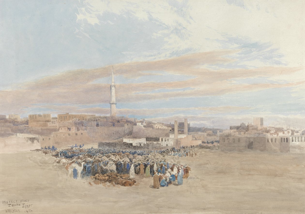 Il mercato di Tanga, Egitto, 1874 da William Paton Burton