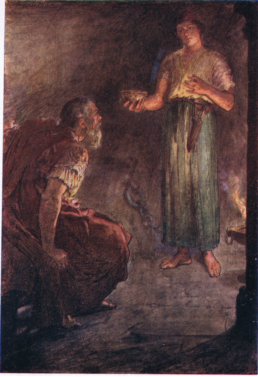 Filopemene in prigione, da Vite di Plutarco pubblicato da T C & E C Jack Ltd, 1920s da William Rainey