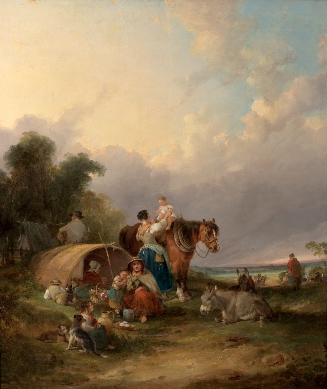 Un accampamento di zingari da William Snr. Shayer