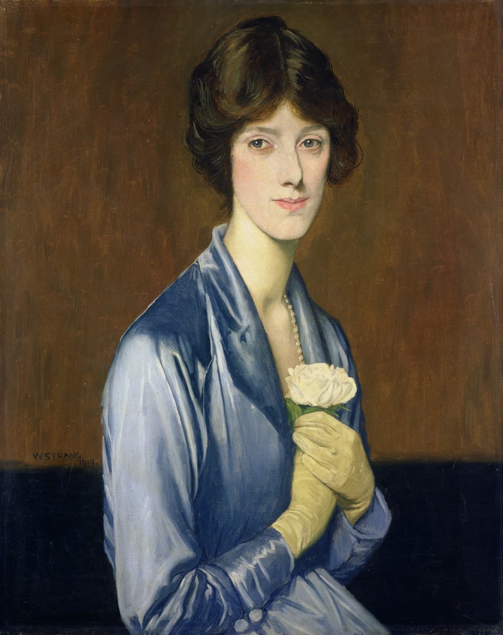 La rosa bianca (ritratto di una signora), 1919 da William Strang