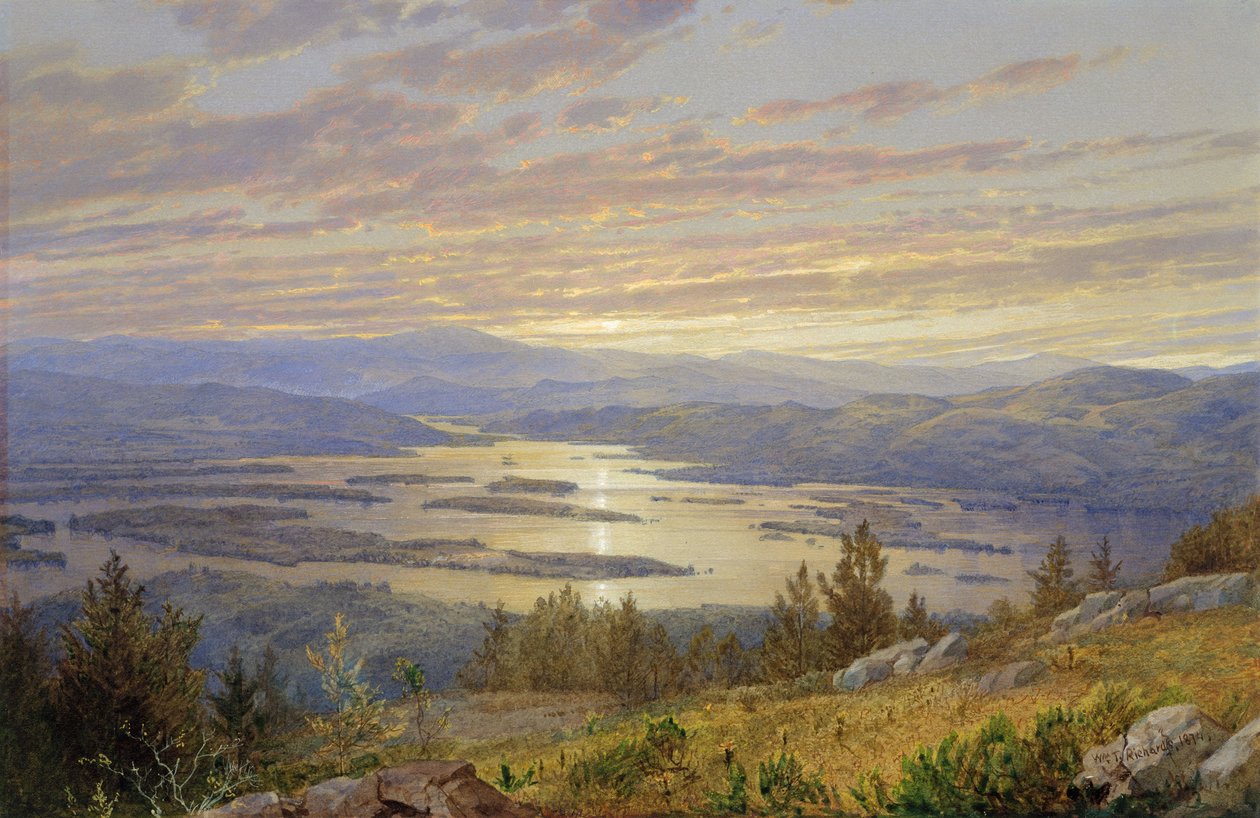 Lago Squam da Red Hill, 1874 da William Trost Richards