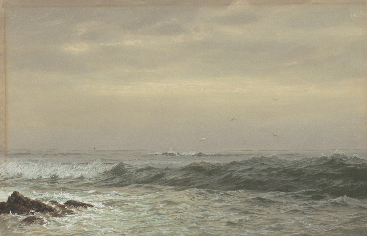 Rocce e onde infrante da William Trost Richards