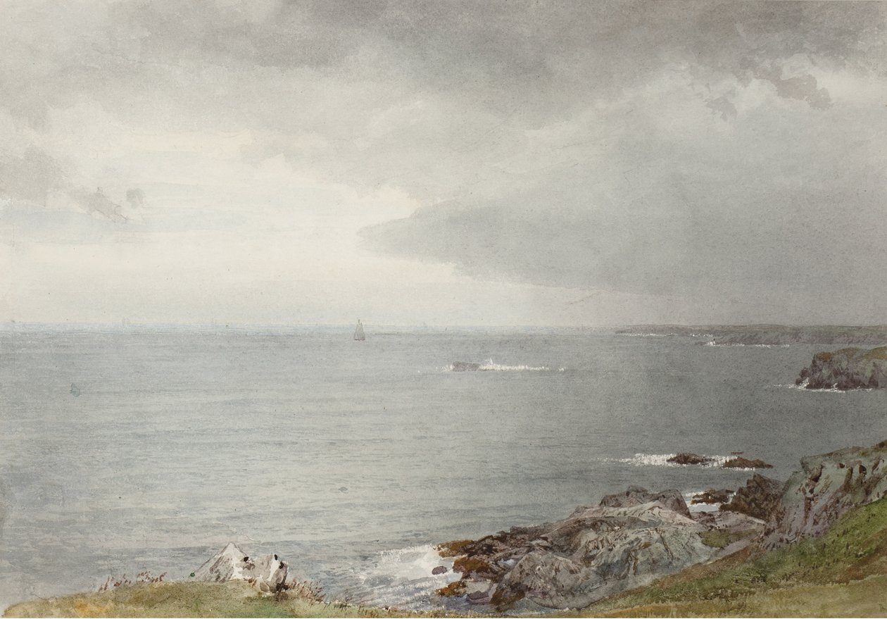 La pioggia in arrivo, Baia di Narragansett, c.1874-80 da William Trost Richards