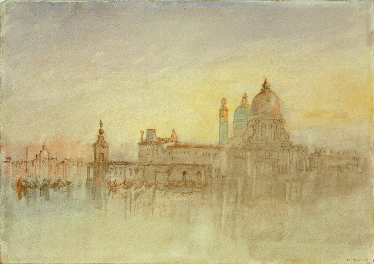 La Punta della Dogana e Santa Maria della Salute al crepuscolo da Joseph Mallord William Turner