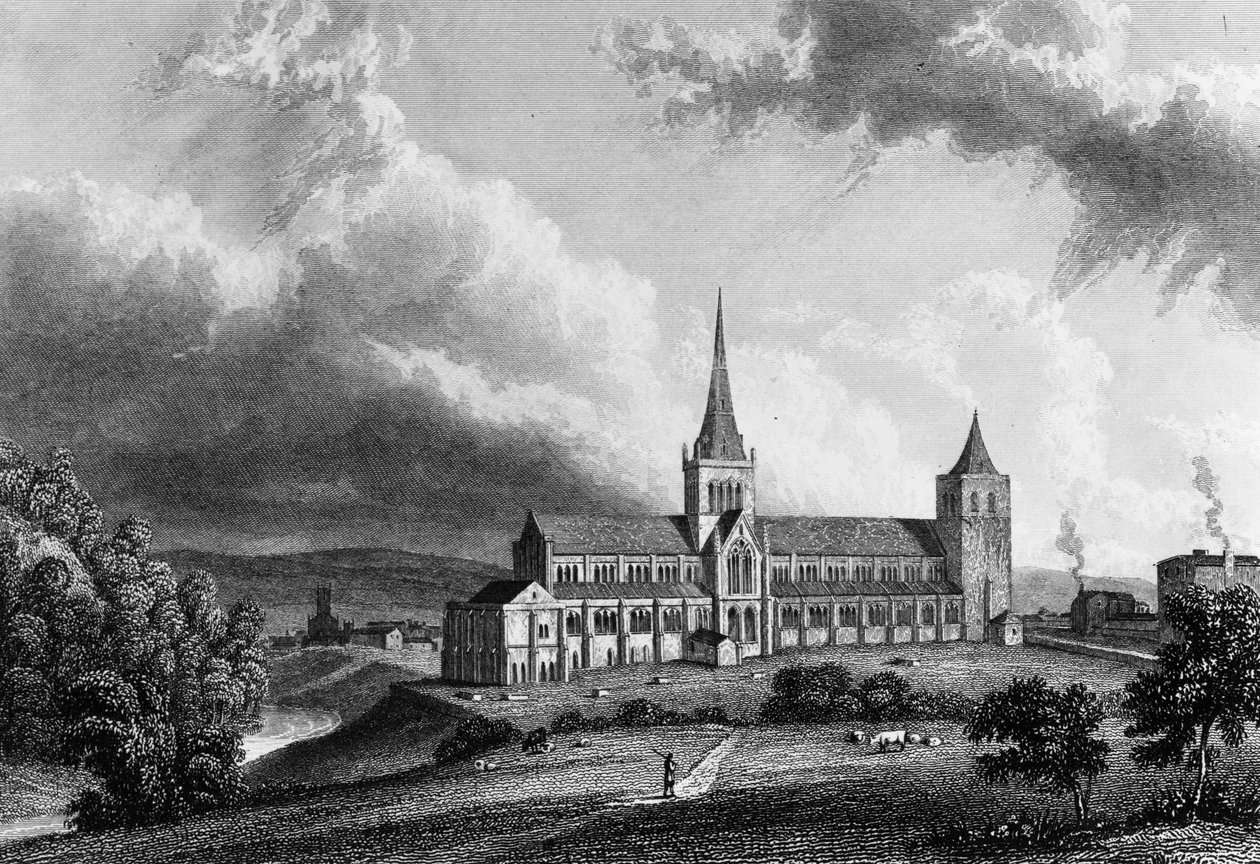 Cattedrale di Glasgow, inciso da Edward Finden, c.1830 (incisione) da William Westall