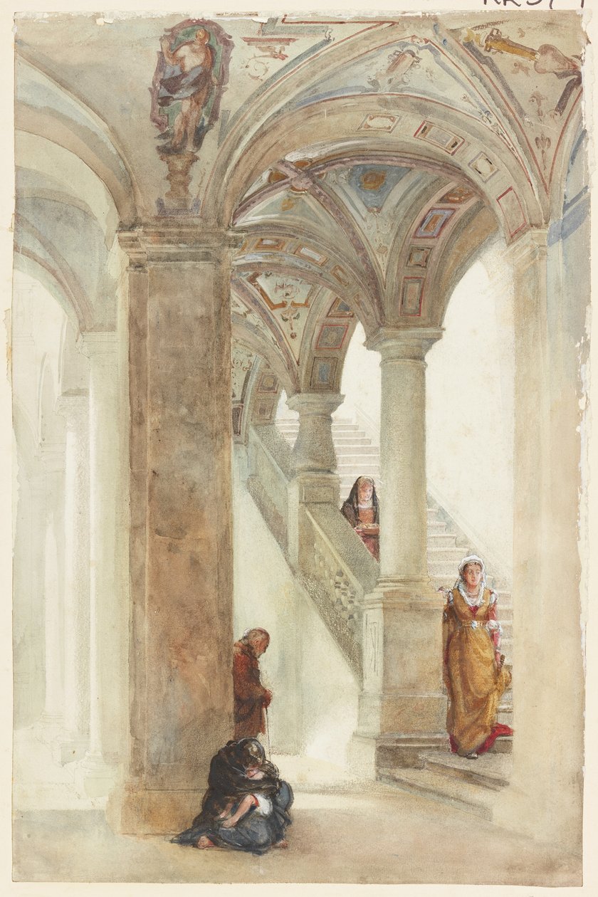 La scala di un palazzo da William Wood Deane