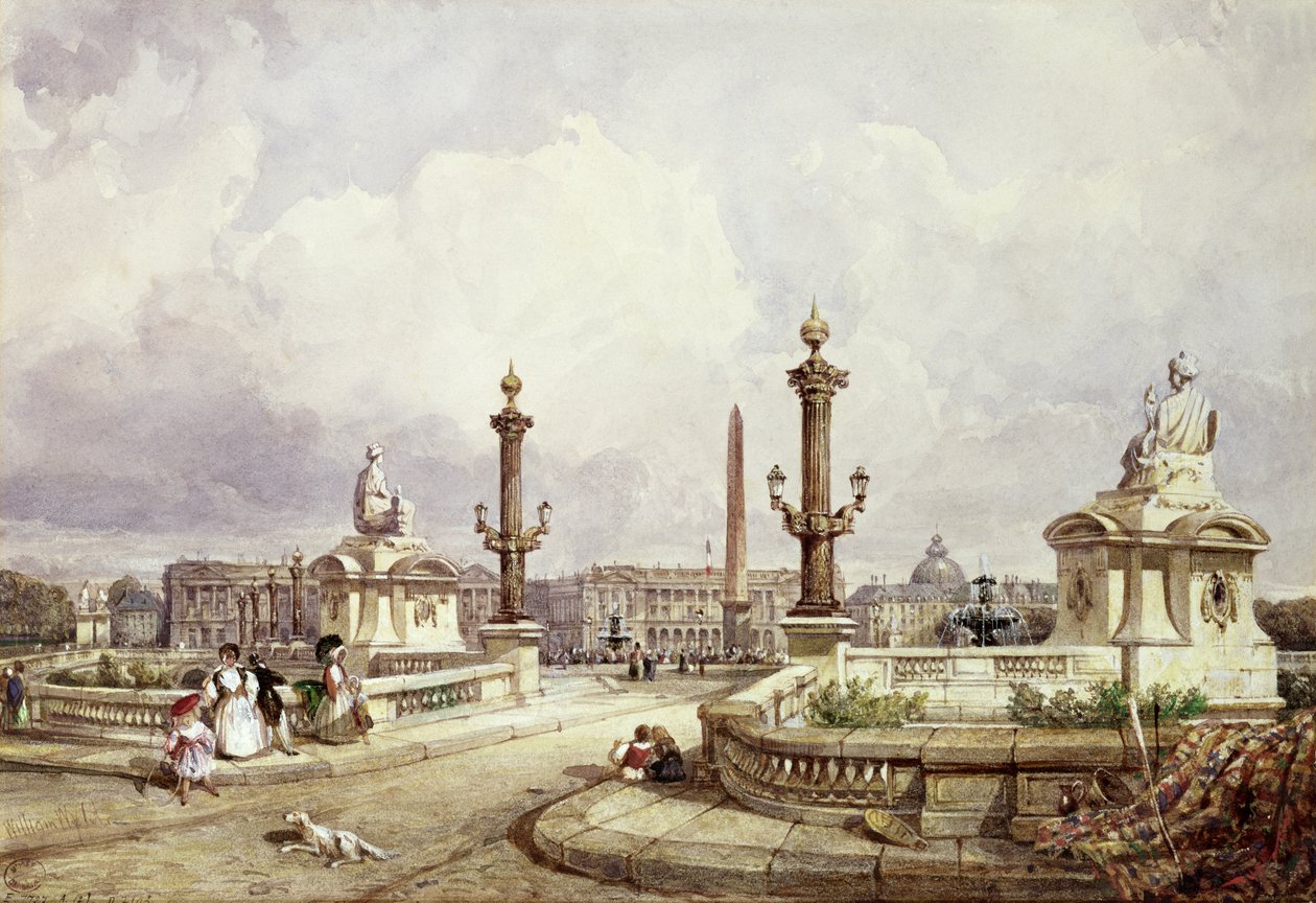 Place de la Concorde, c.1837 da William Wyld
