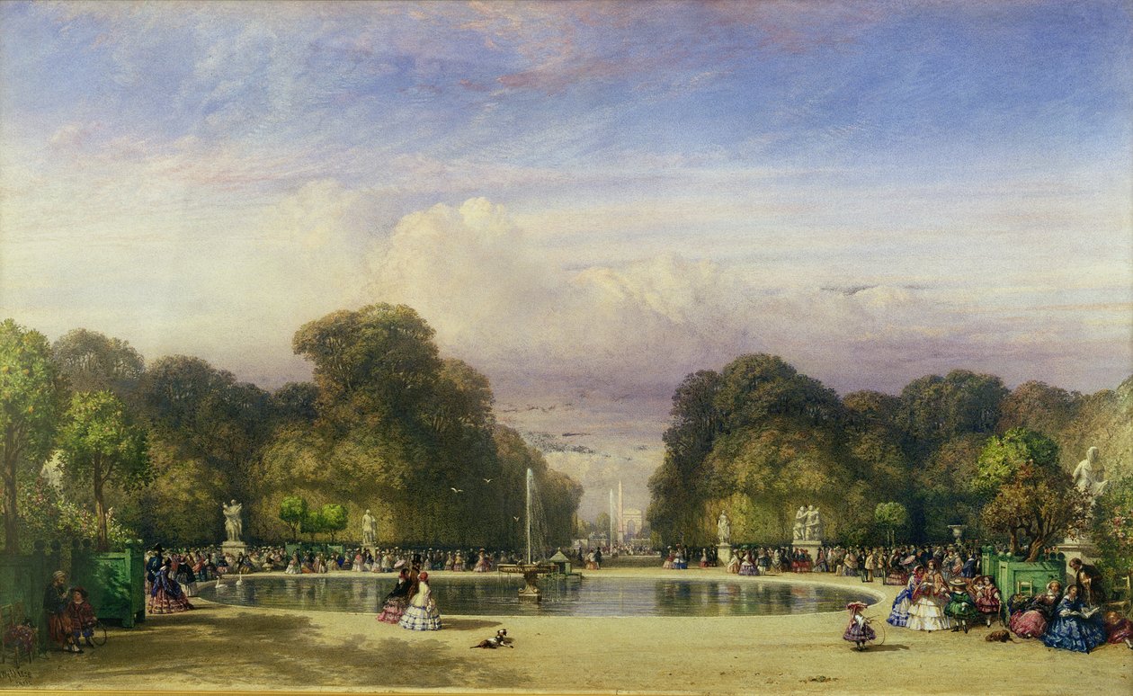 I giardini delle Tuileries, con l