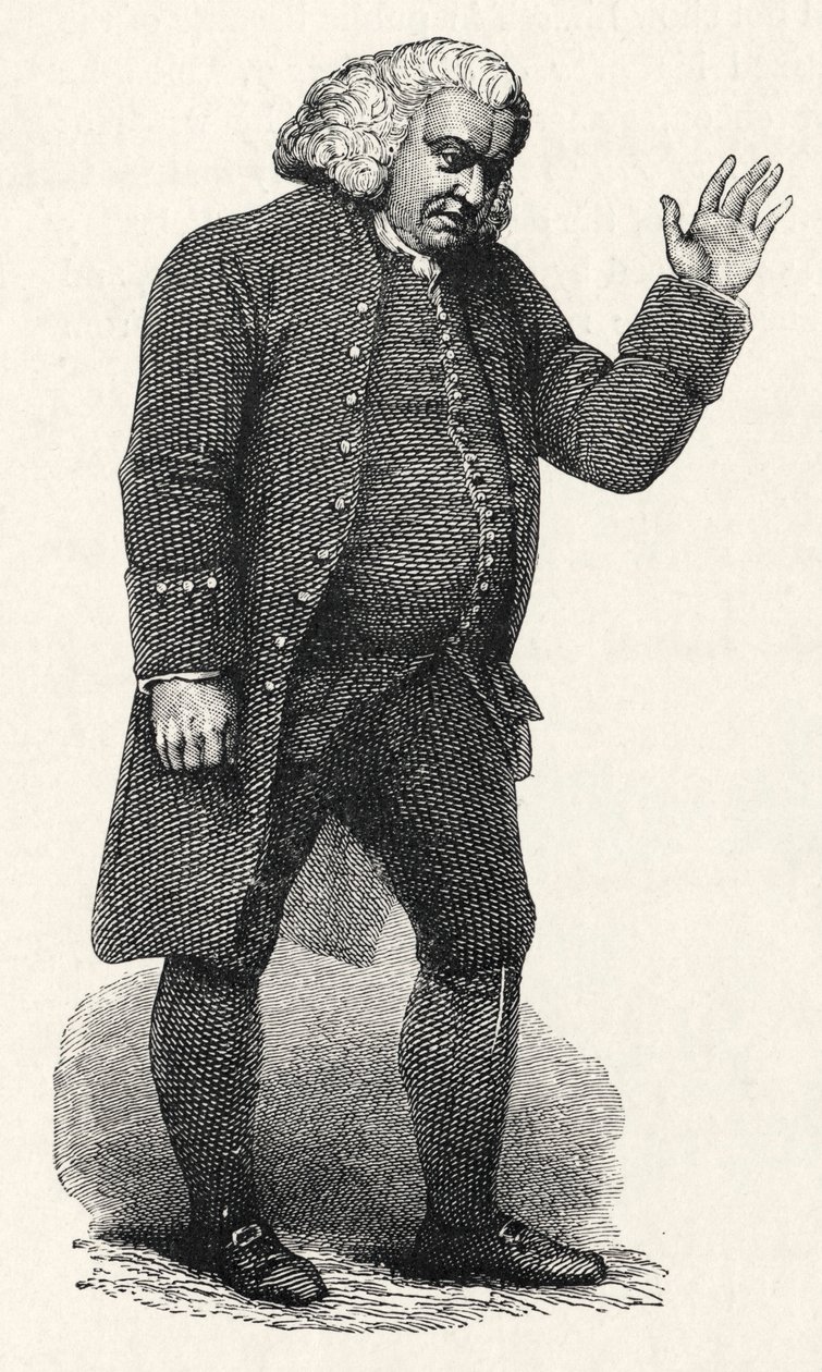 Samuel Johnson - Inglese da William (after) Finden