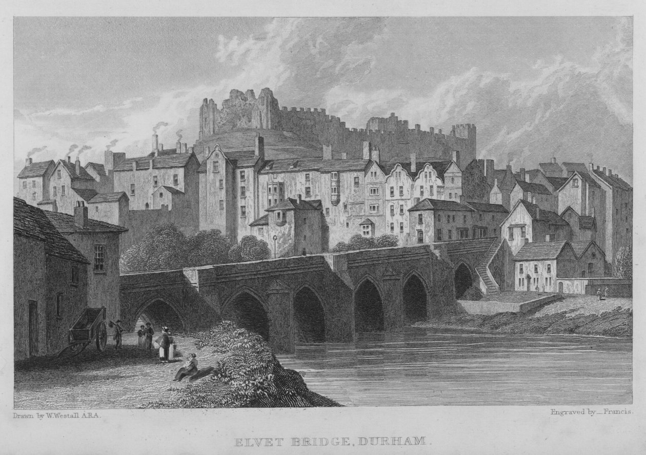 Ponte Elvet, Durham da William (after) Westall