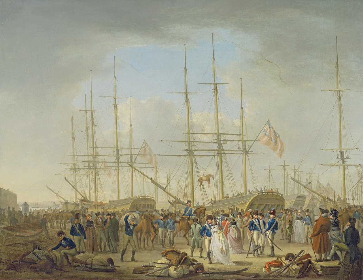Ussari che si imbarcano a Deptford da William Anderson