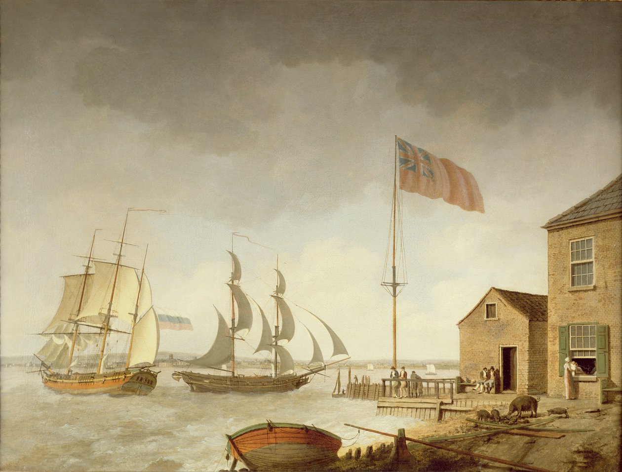 Un mercante baltico al largo di Paull, Hull da William Barton