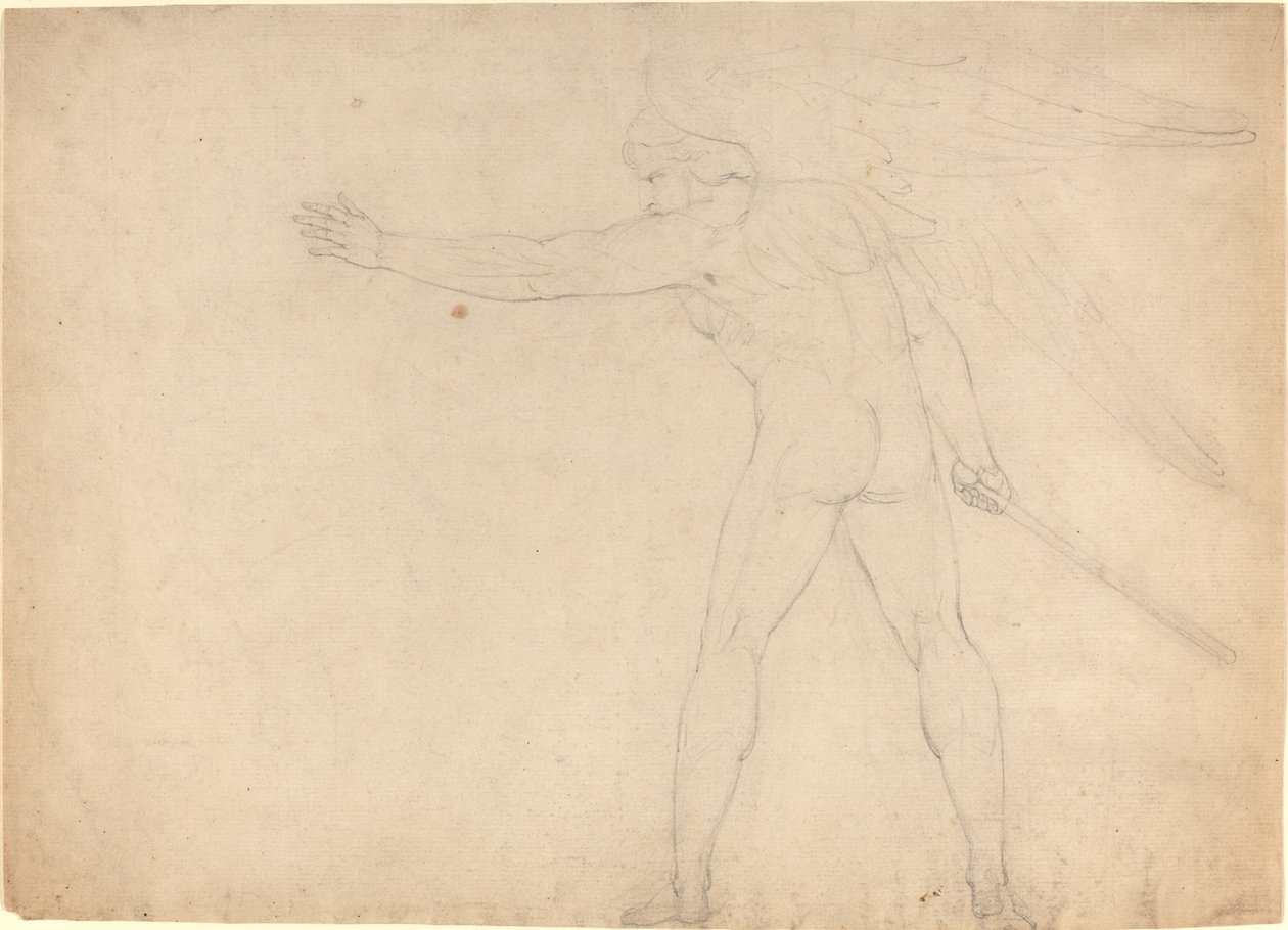 Un angelo guerriero da William Blake