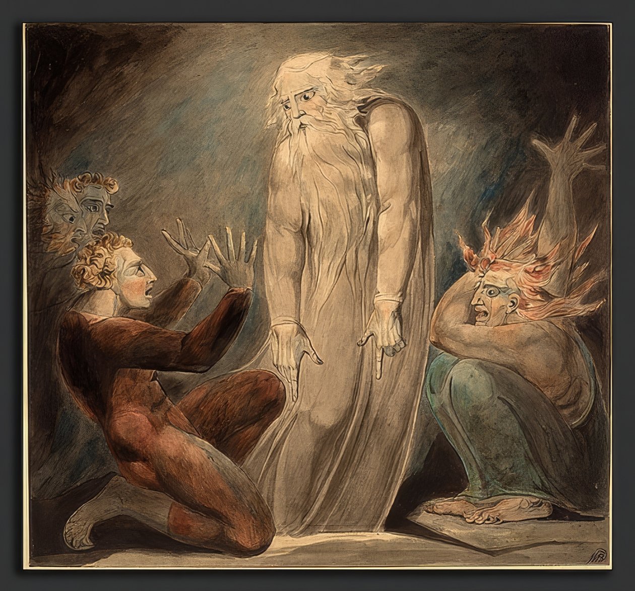 Lo spirito di Samuele appare a Saul da William Blake