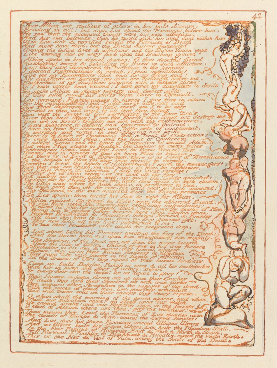 Gerusalemme, Tavola 42 da William Blake