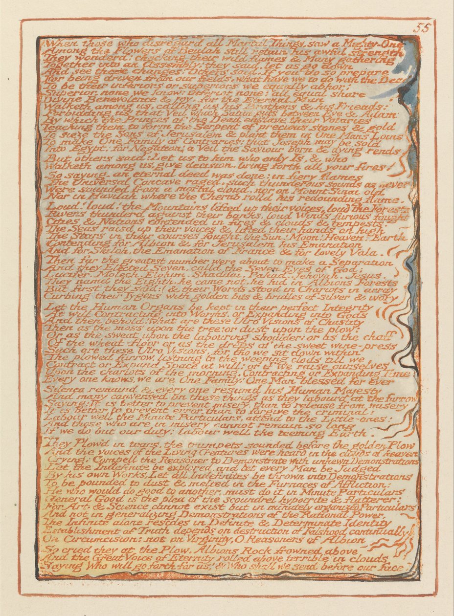 Gerusalemme, Tavola 55, Quando coloro che ignorano.... da William Blake