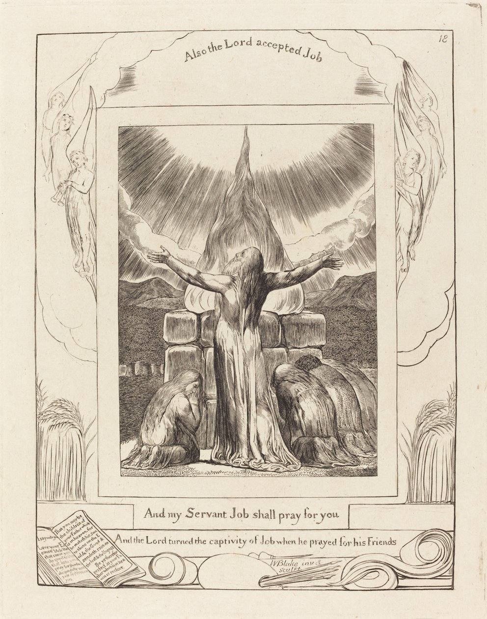 Il Sacrificio di Giobbe da William Blake