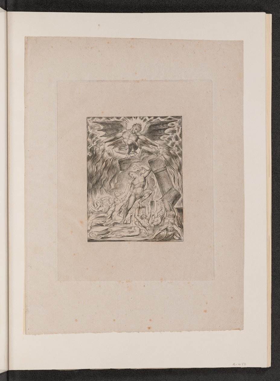I Figli e le Figlie di Giobbe Sopraffatti da Satana da William Blake